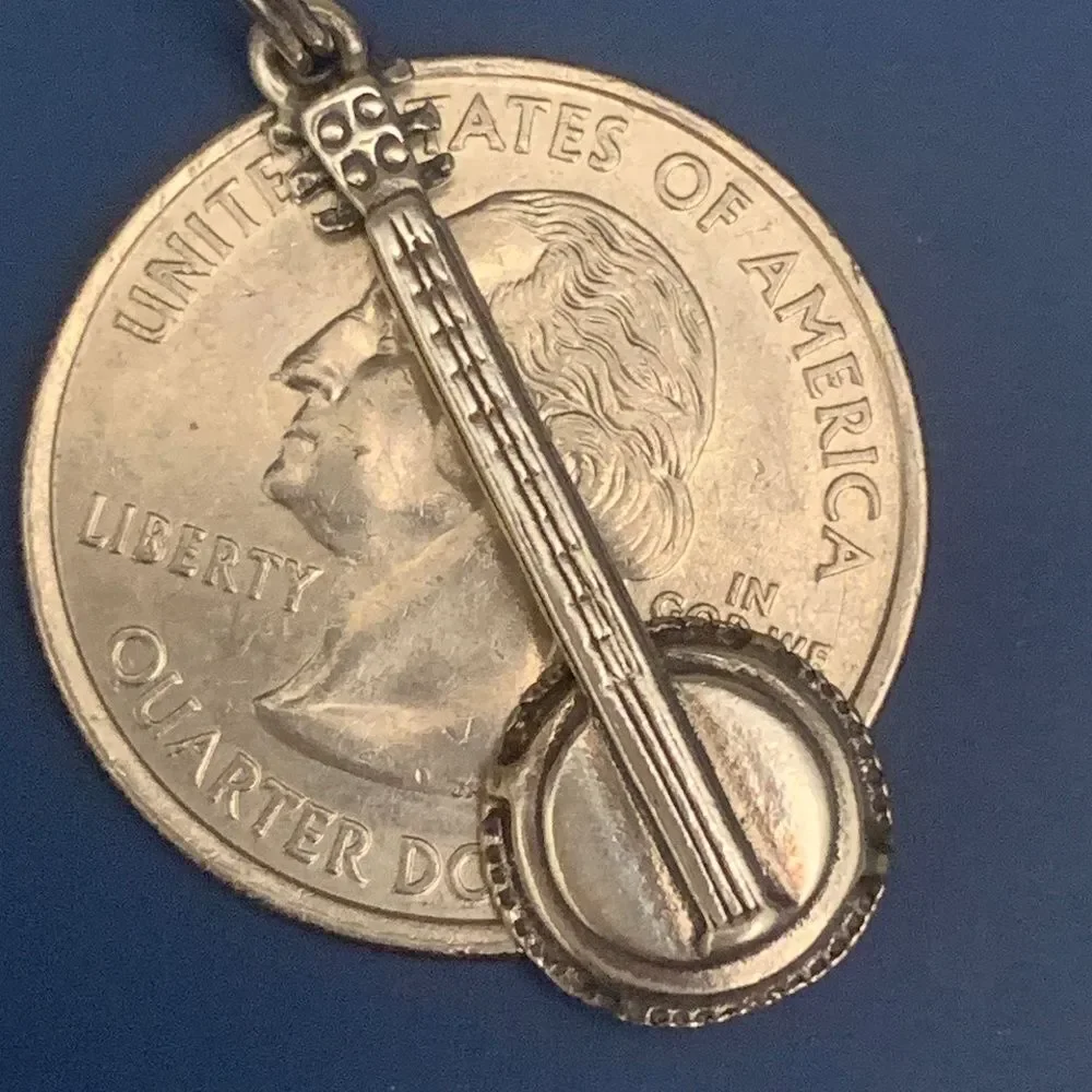 Banjo Music Sterling Silver Jewelry Charm #music #country music